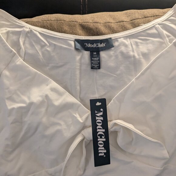 Modcloth I Could Bow On Tie-Front Top - Picture 3 of 3